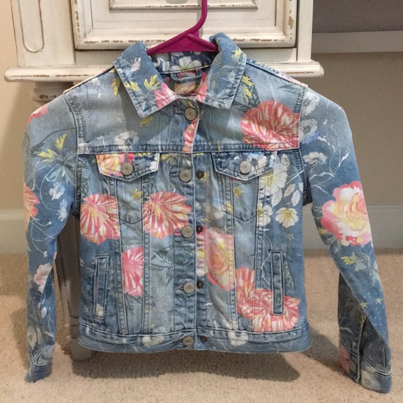 GAP Other - Gap floral denim jacket 🛍 Bundle and save!